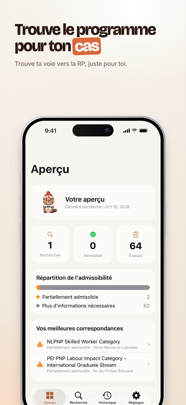 Trouvez le programme adapté à votre cas
